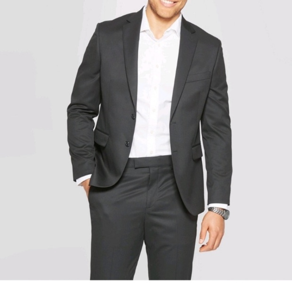 Men's Slim Fit Suit Jacket - Goodfellow & Co Black 36R NWT